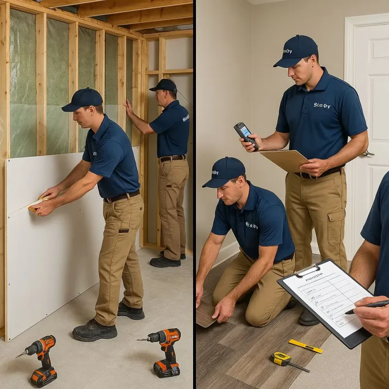 Repairs and Reconstruction process in Oak Hills Place, LA